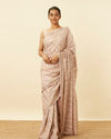 Rosewater Pink Saree with Sequined Paisley Patterns
